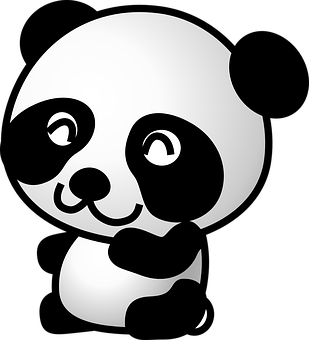 Stylized Panda Graphic PNG