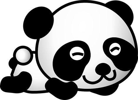 Stylized Panda Graphic PNG