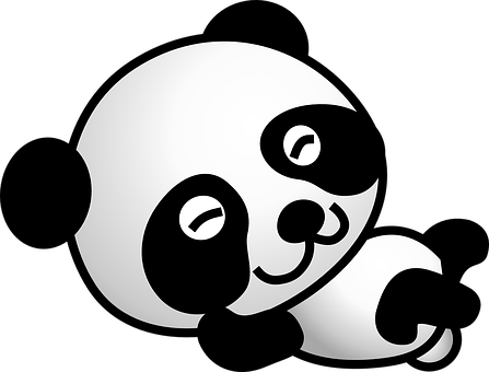 Stylized Panda Illustration PNG