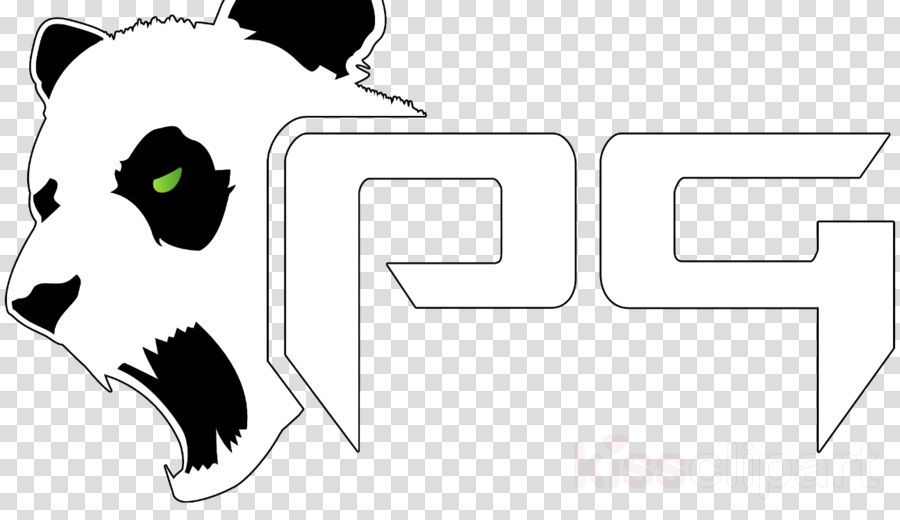 Stylized Panda Logo Design PNG