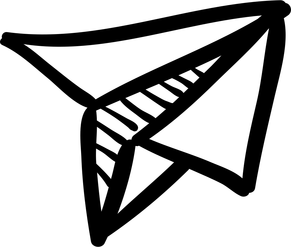 Stylized Paper Plane Graphic PNG