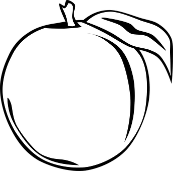 Stylized Peach Graphic PNG