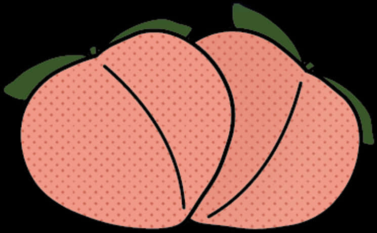 Stylized Peach Illustration PNG