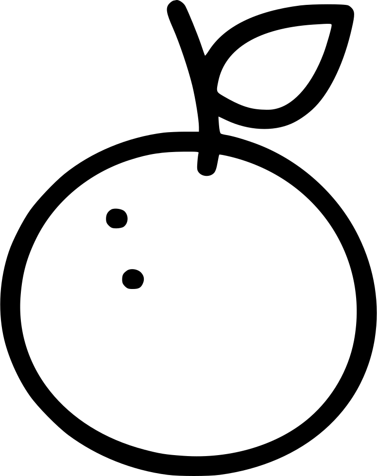 Stylized Peach Outline PNG