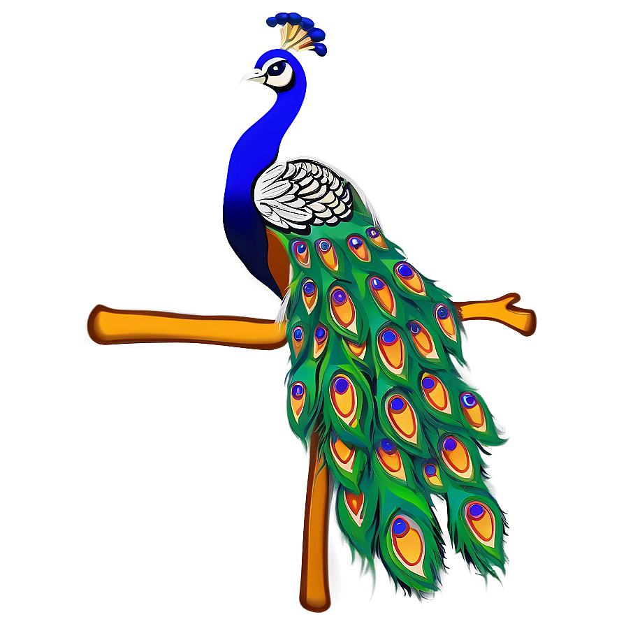 Download Stylized Peacock Drawing Png 78 | Wallpapers.com