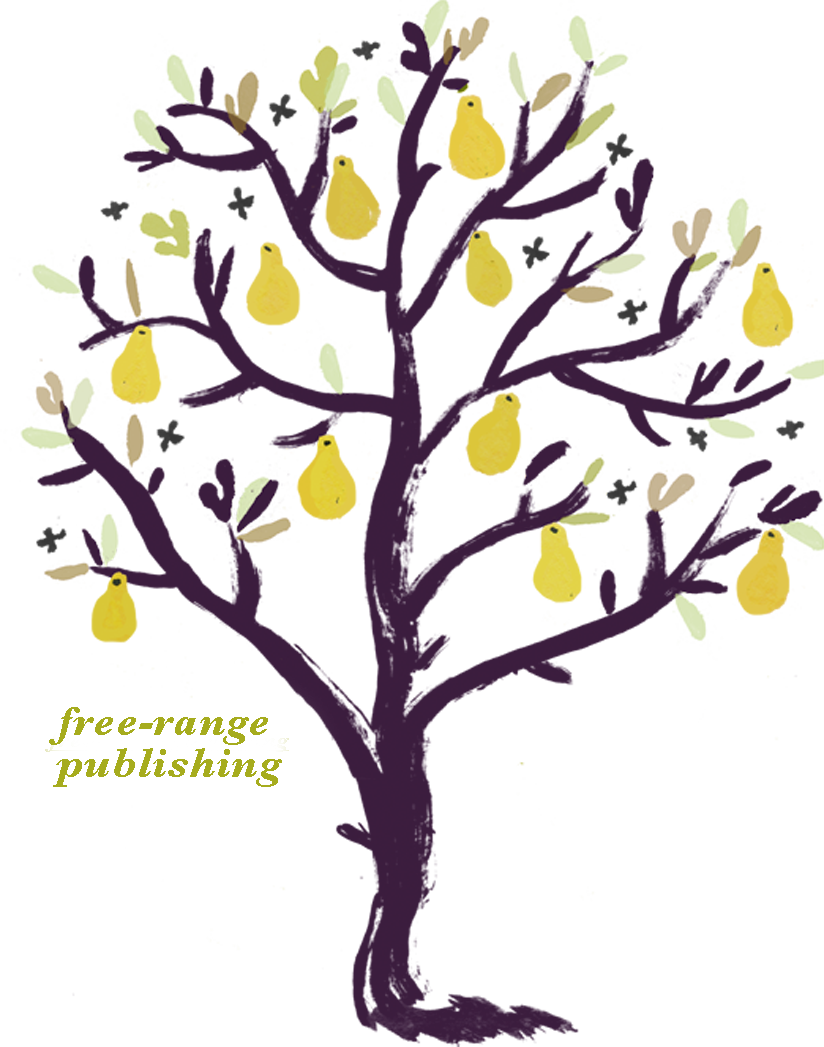 Stylized Pear Tree Illustration PNG