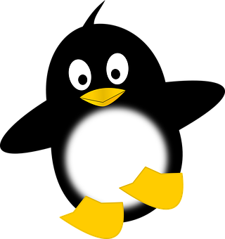 Stylized Penguin Graphic PNG