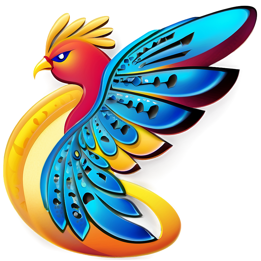 Download Stylized Phoenix Icon Png Uxk | Wallpapers.com