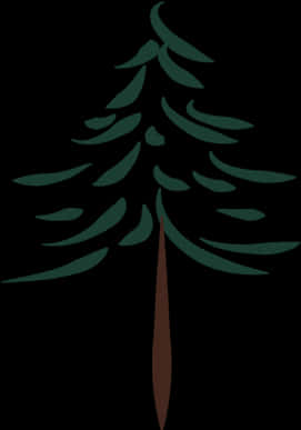 Stylized Pine Tree Graphic PNG