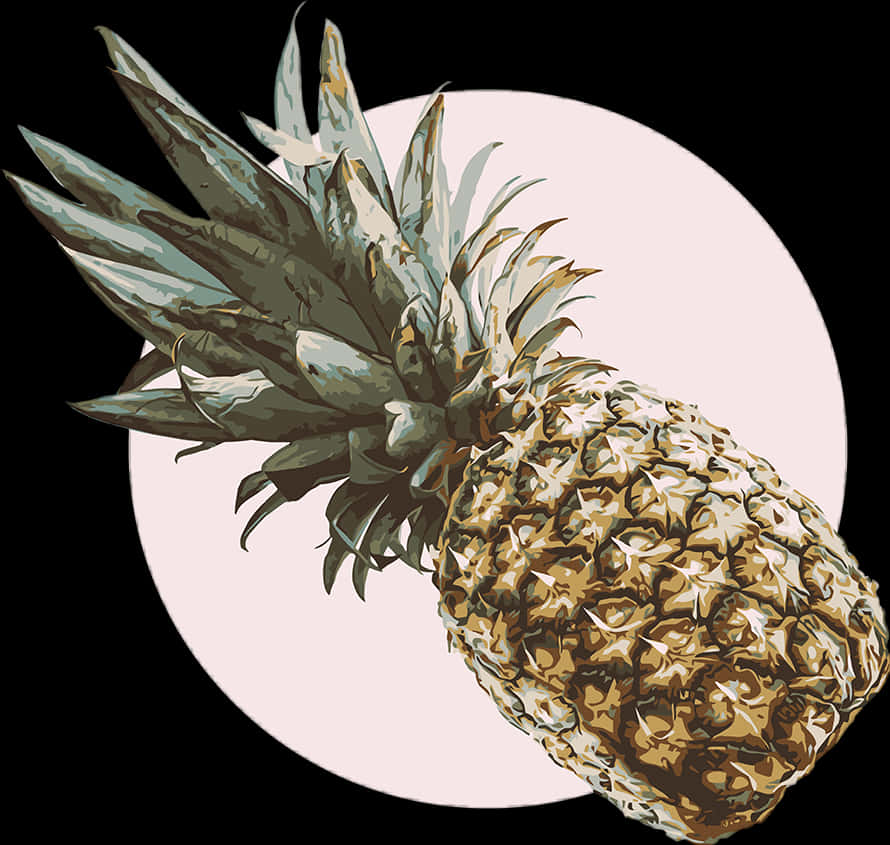 Stylized Pineapple Artwork PNG