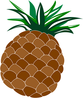 Stylized Pineapple Graphic PNG