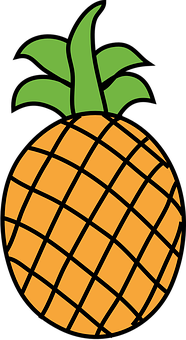 Stylized Pineapple Graphic PNG