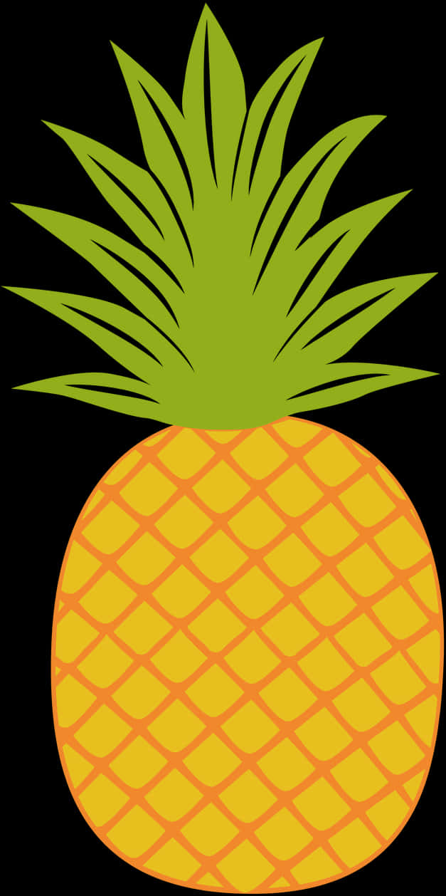 Stylized Pineapple Graphic PNG