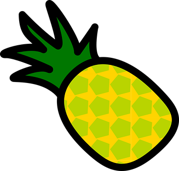 Stylized Pineapple Graphic PNG