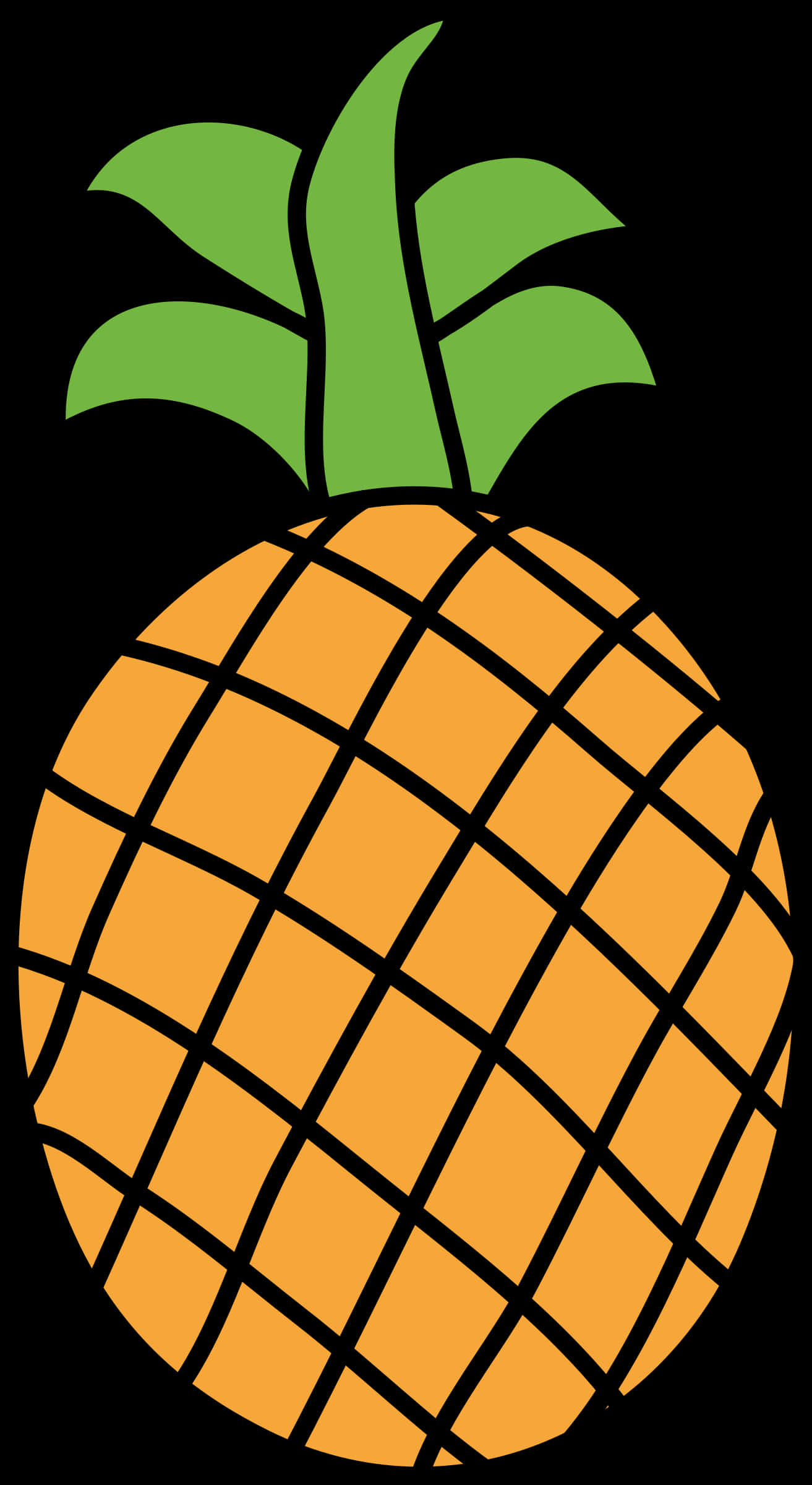 Stylized Pineapple Graphic PNG