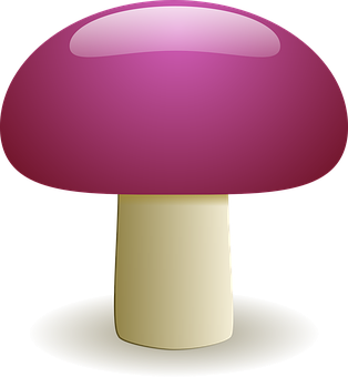 Stylized Pink Mushroom Graphic PNG