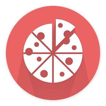 Stylized Pizza Icon Graphic PNG
