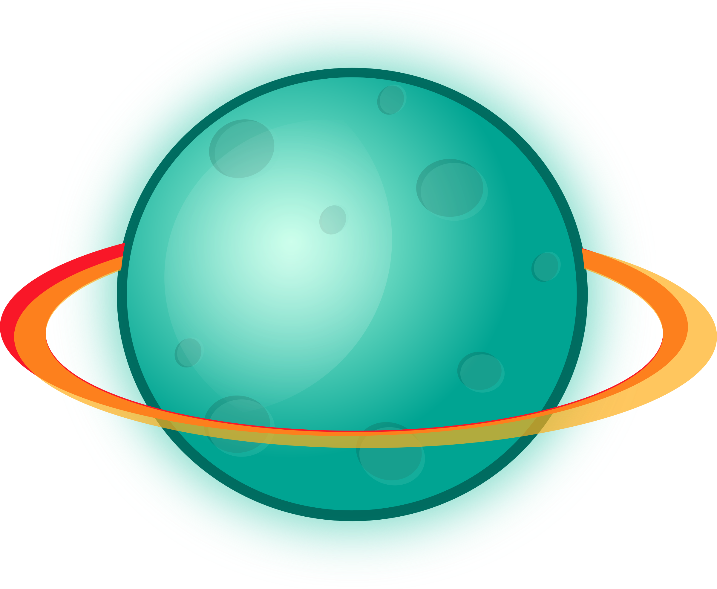 Stylized Planet Illustration PNG