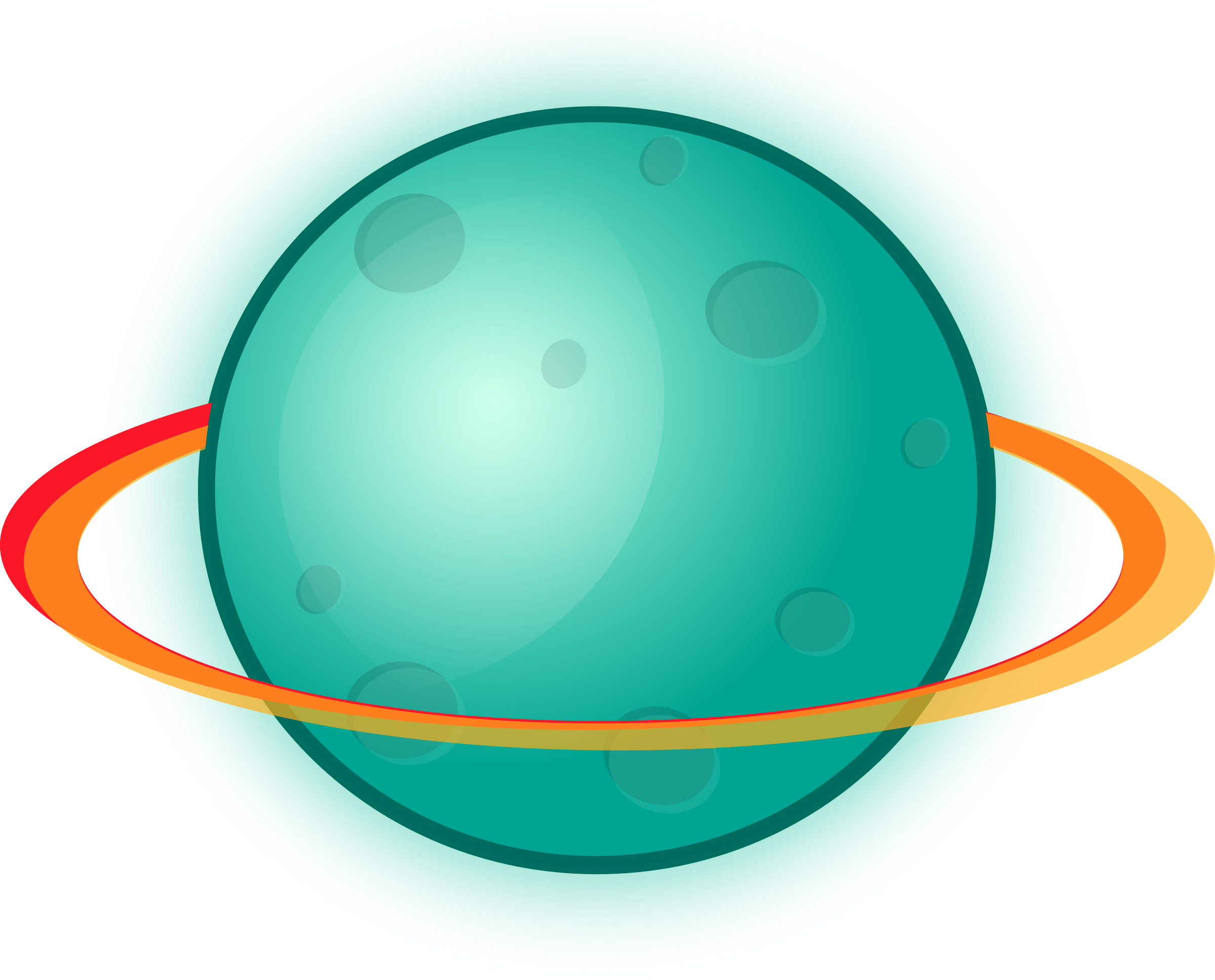 Stylized Planetwith Rings PNG