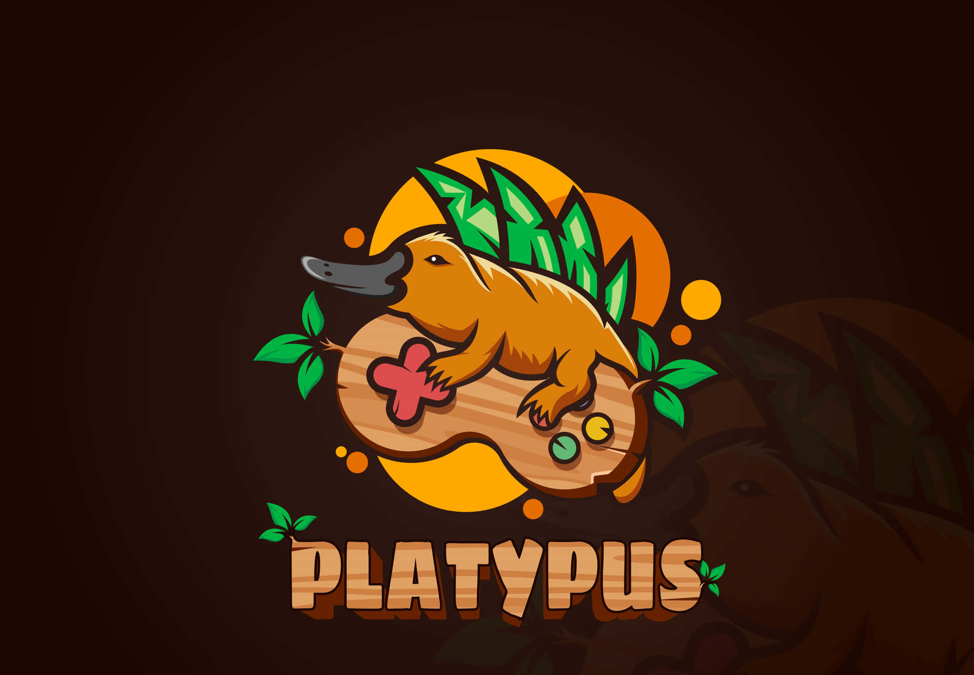 Stilisert Platypus Logo Bakgrunnsbildet