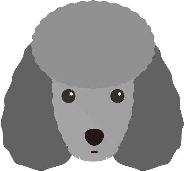 Stylized Poodle Portrait SVG