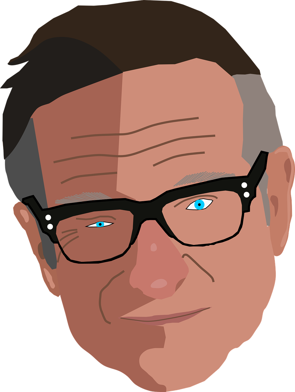 Stylized Portraitof Manwith Glasses PNG