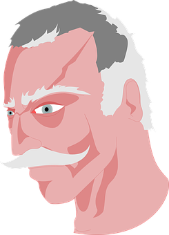 Stylized Portraitof Manwith Mustache PNG