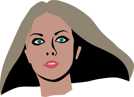 Stylized Portraitof Womanwith Green Eyes PNG