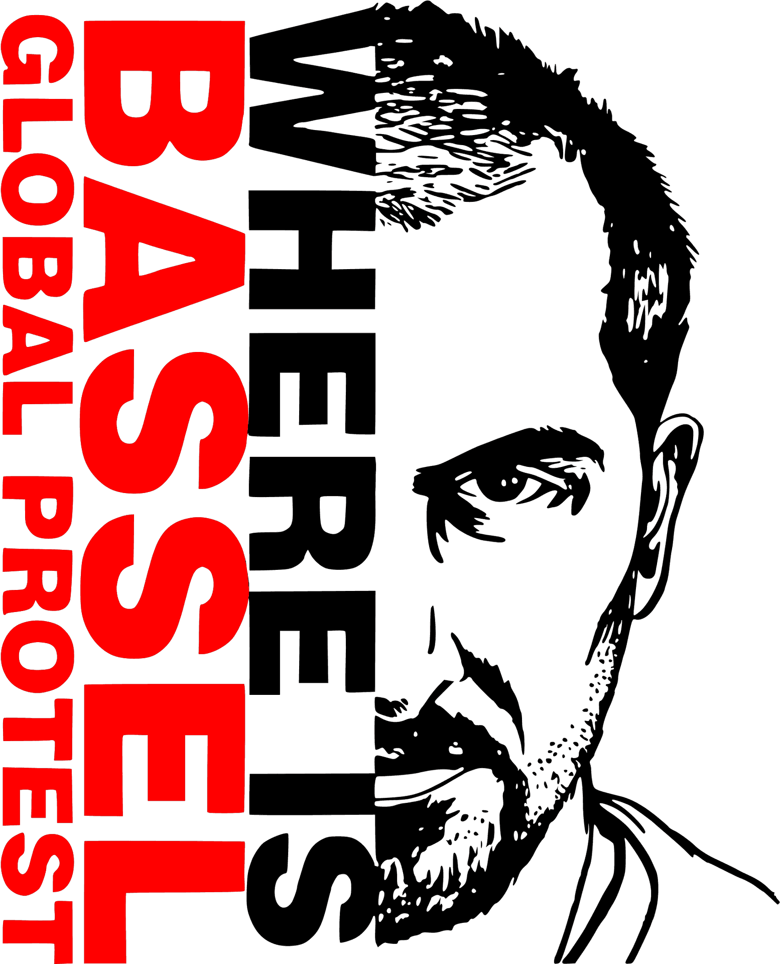 Stylized Portraitwith Text Overlay PNG