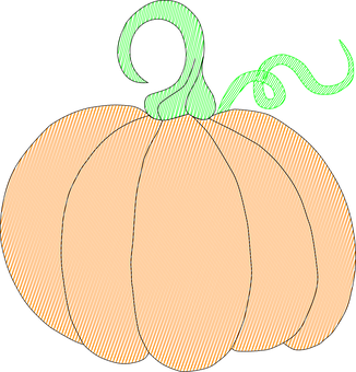 Stylized Pumpkin Illustration PNG