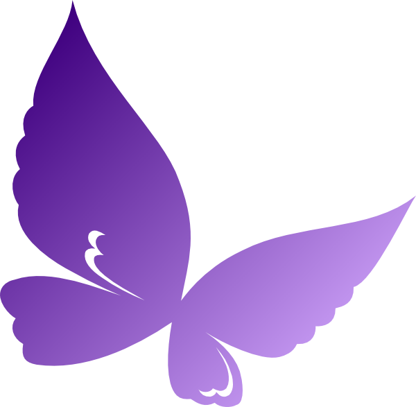 Stylized Purple Butterfly Graphic PNG