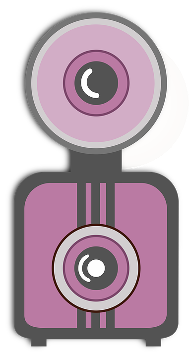 Stylized Purple Camera Vector PNG