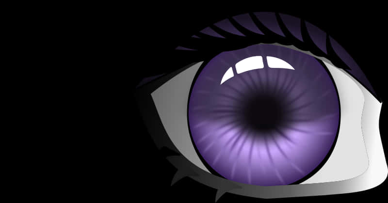 Stylized Purple Eye Illustration PNG