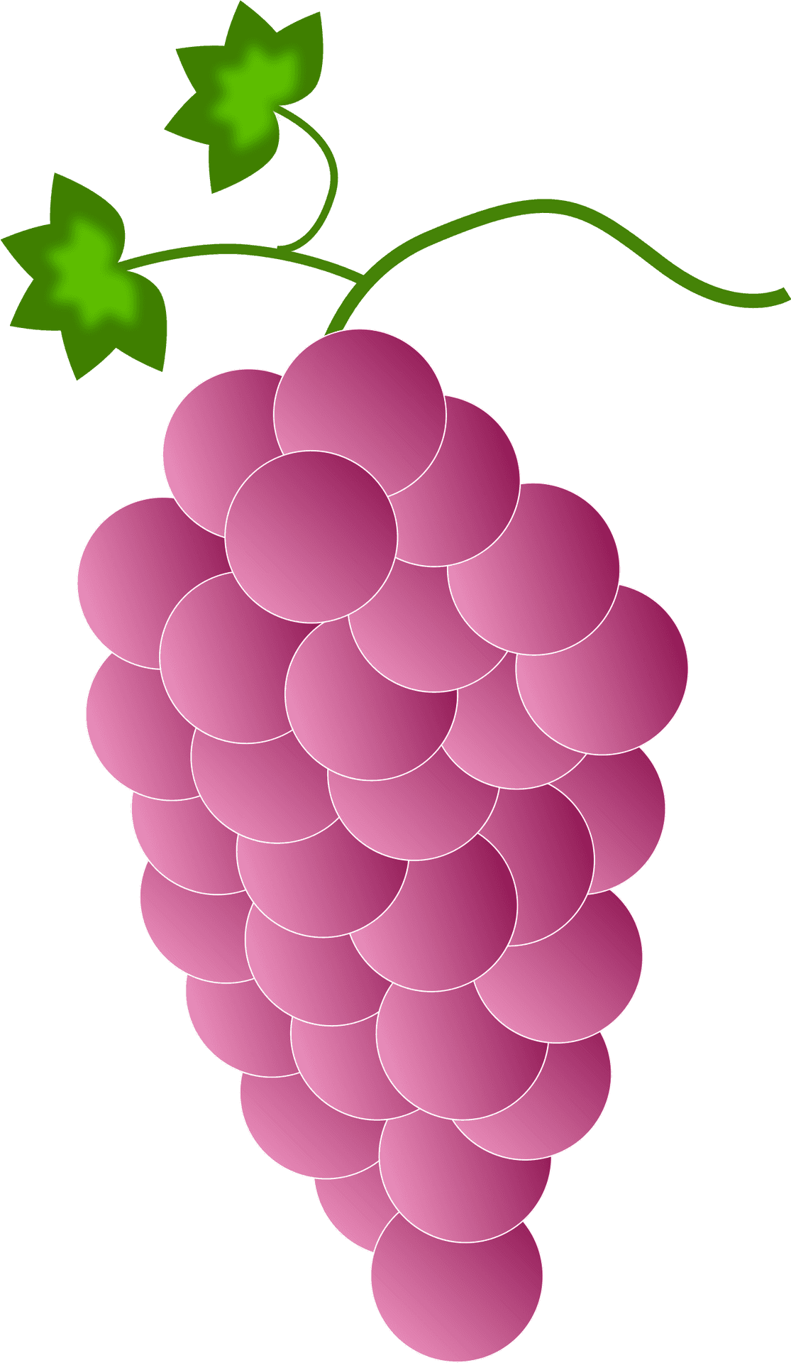 Stylized Purple Grape Cluster PNG