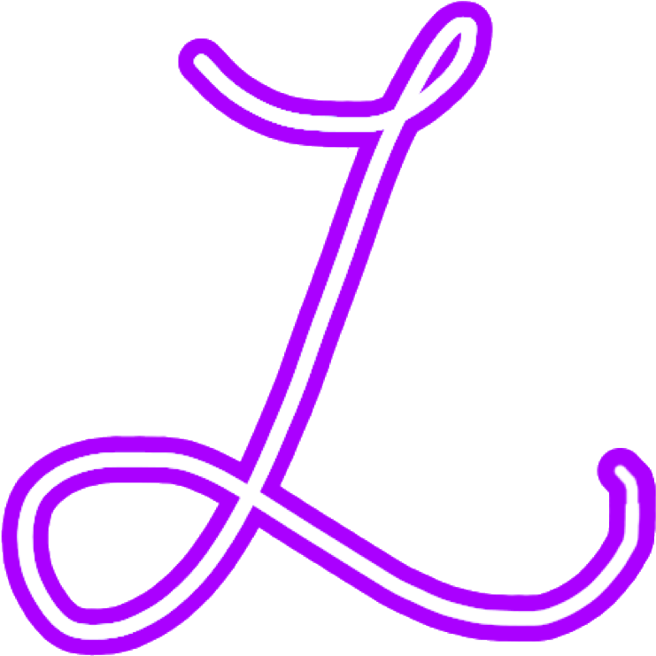 Stylized Purple Letter L PNG