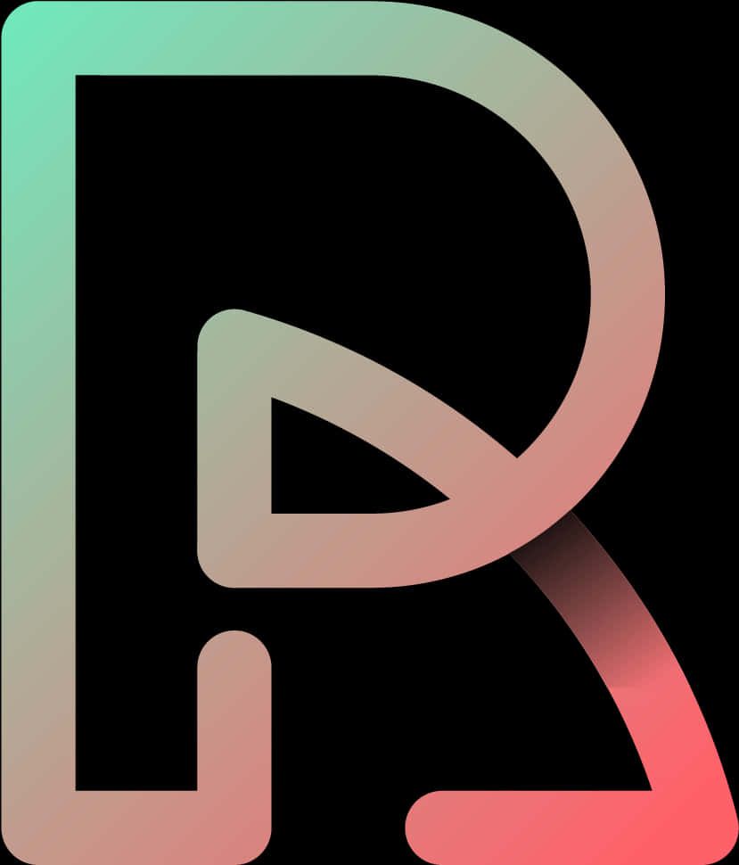 Stylized R Letter Art PNG