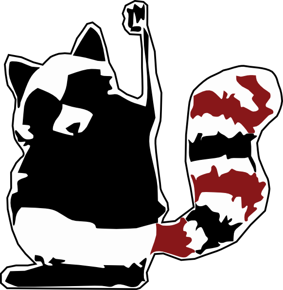 Stylized Raccoon Artwork SVG