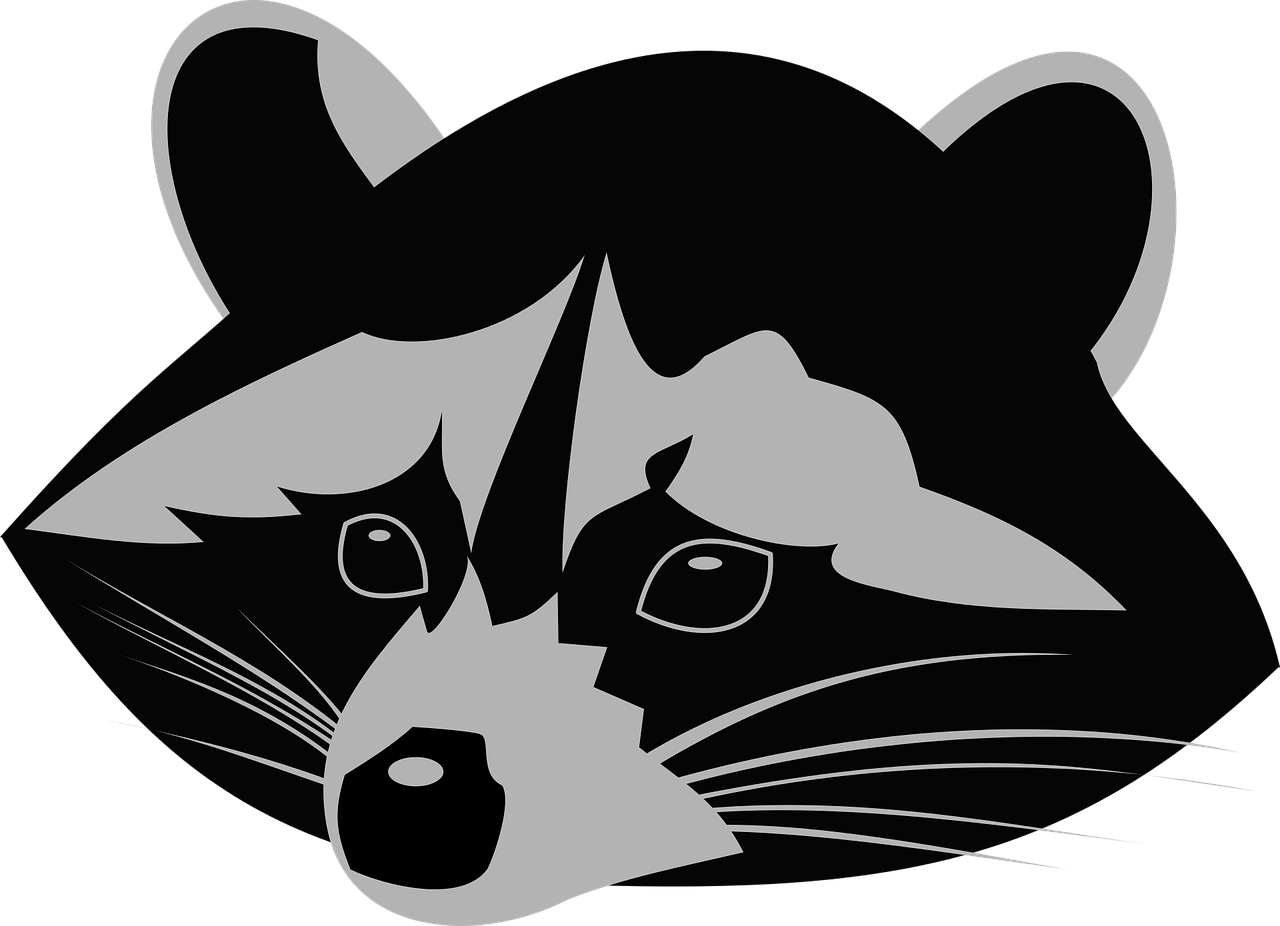 Stylized Raccoon Vector Art SVG