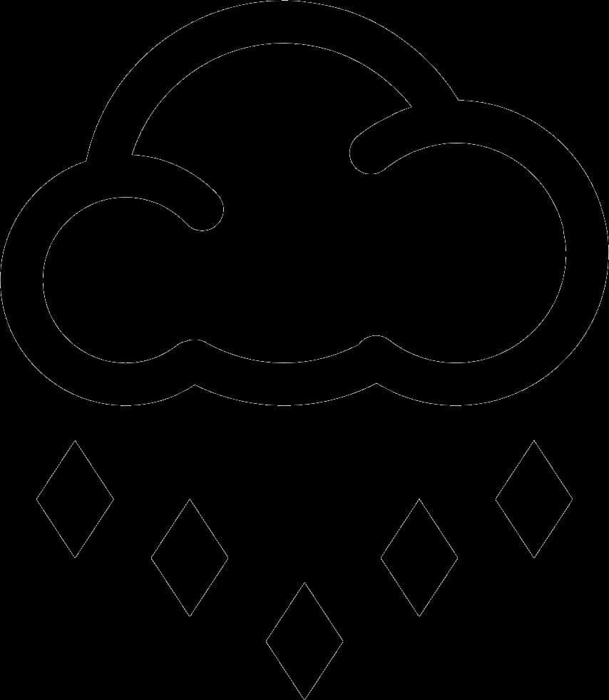Stylized Rain Cloud Icon PNG
