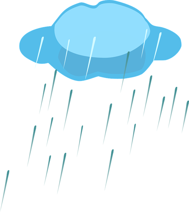 Stylized Rain Cloud Illustration PNG