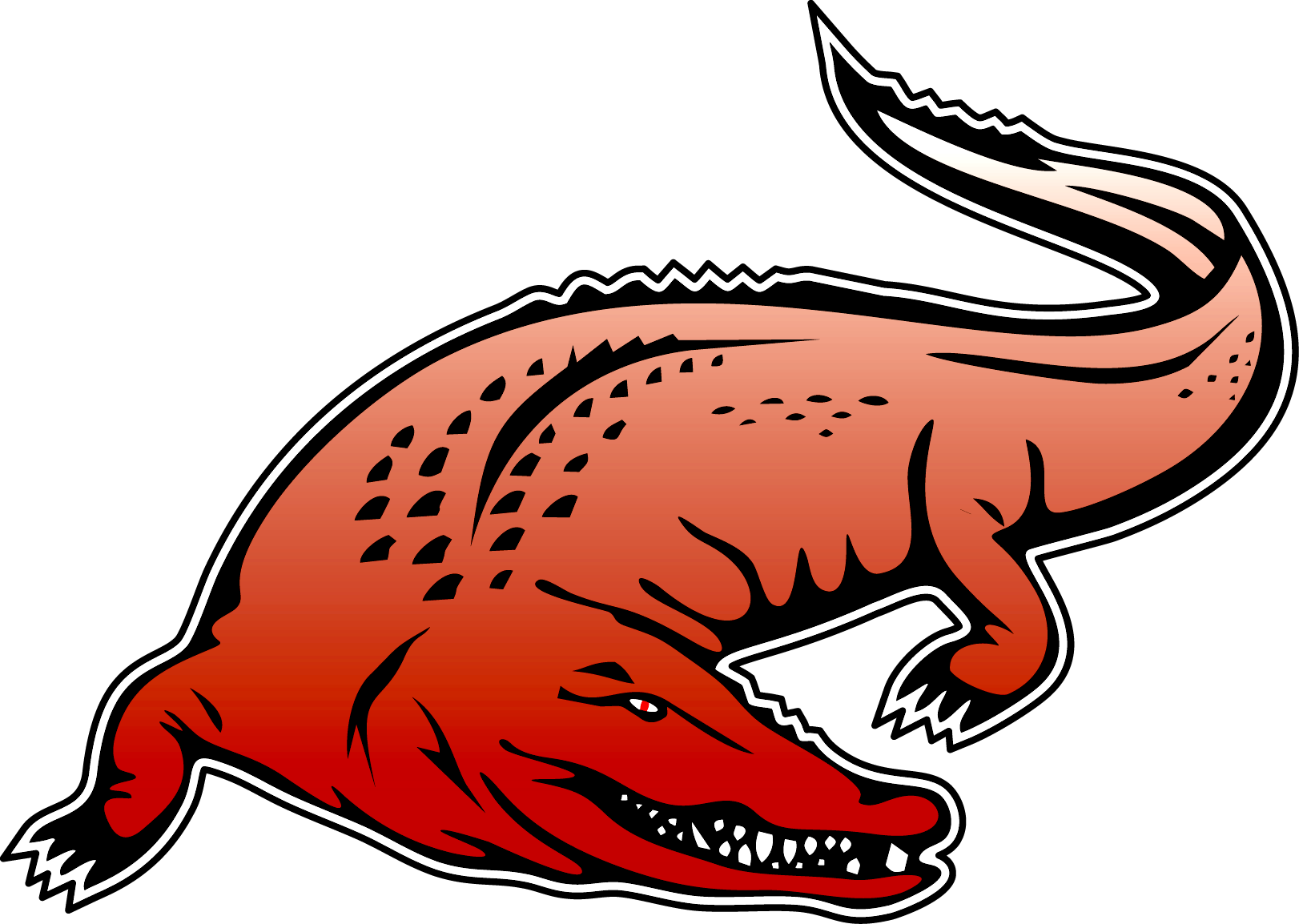Stylized Red Alligator Illustration PNG
