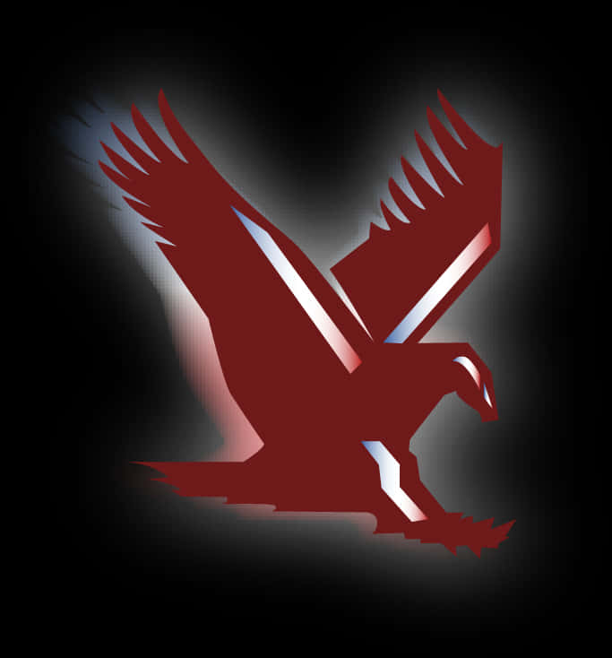 Stylized Red Eagle Logo PNG