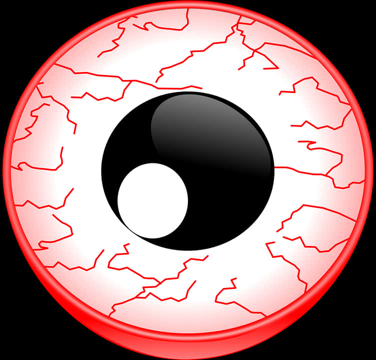 Stylized Red Eye Illustration PNG