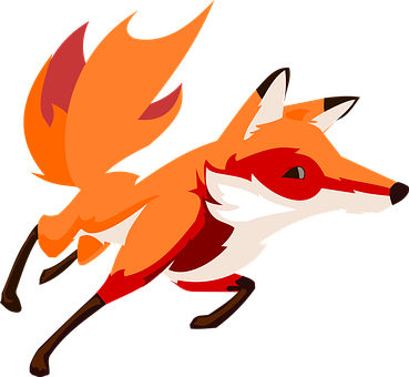 Stylized Red Fox Illustration PNG