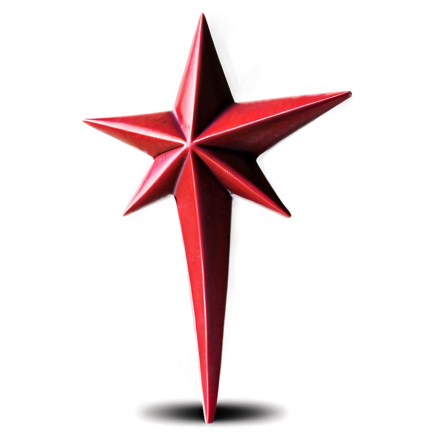 Stylized Red Star Png 05232024 PNG
