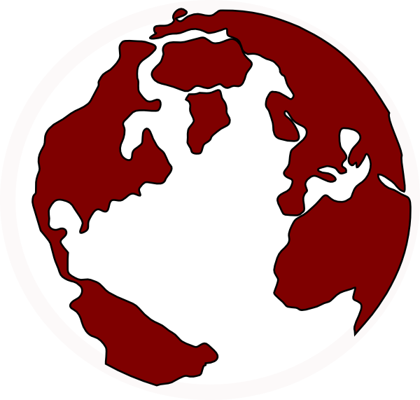 Stylized Redand White Earth Graphic PNG