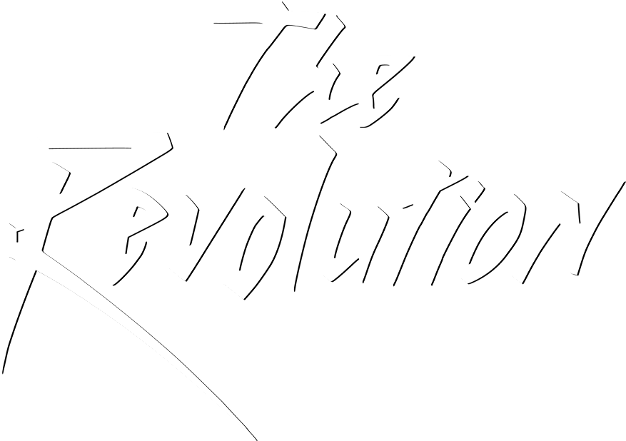 Stylized Revolution Text Graphic PNG