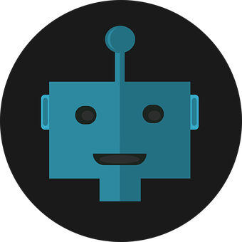 Stylized Robot Icon PNG