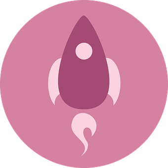 Stylized Rocket Icon PNG