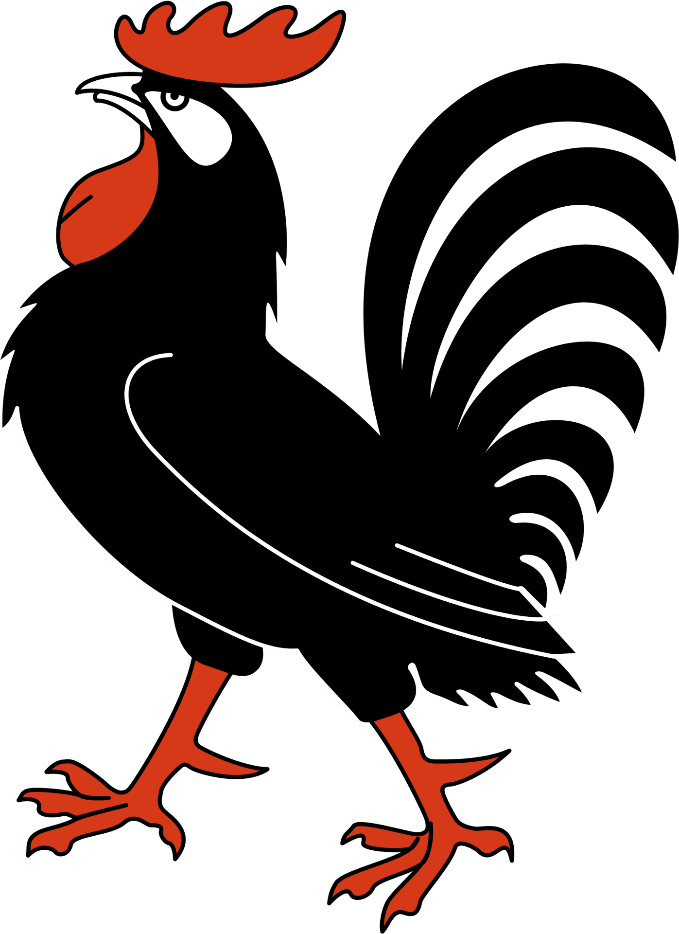 Stylized Rooster Illustration PNG